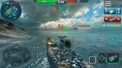 Скриншот 1 — Warships Universe Naval Battle