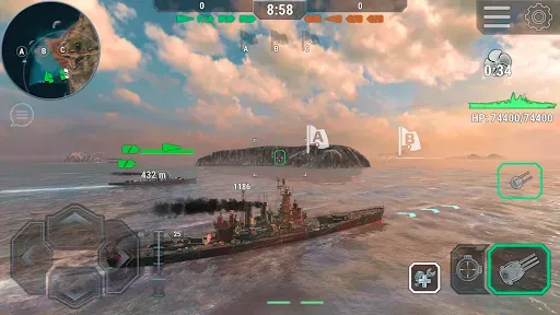 Скриншот 4 — Warships Universe Naval Battle