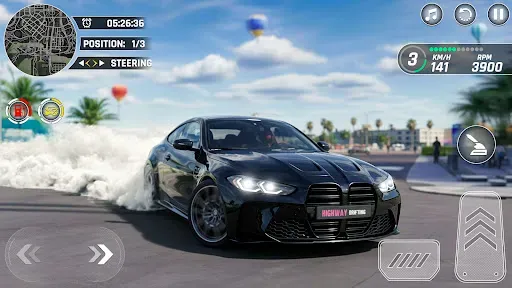 Скриншот 4 — Highway Drifting Car Racing 3d