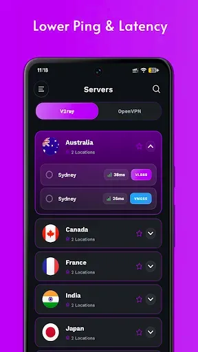 Скриншот 3 — Gaming VPN Pro - Low Ping VPN