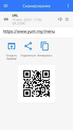 Скриншот 5 — Сканер QR и штрих-кодов PRO