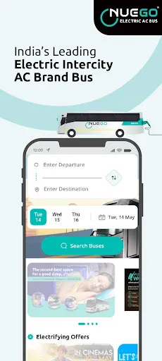 Скриншот 1 — NueGo Bus Ticket Booking App