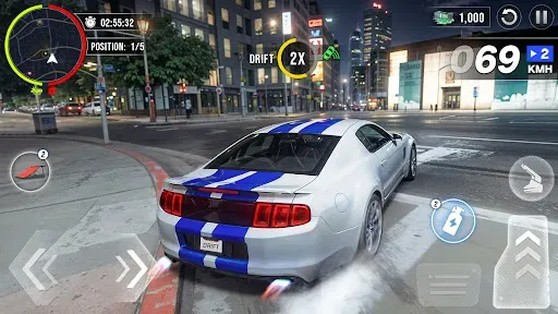 Скриншот 1 — Car Racing: Midnight Drifting