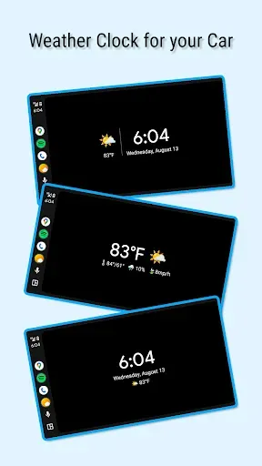 Скриншот 1 — Weather Clock for Android Auto