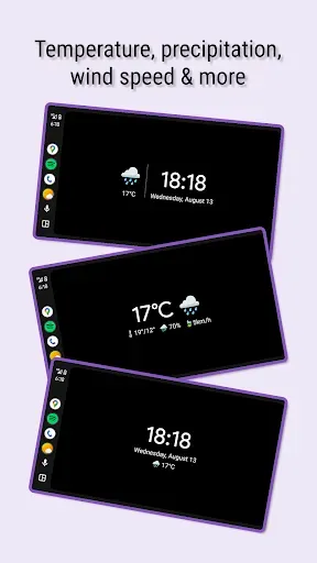 Скриншот 2 — Weather Clock for Android Auto