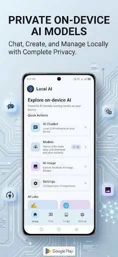Скриншот 1 — Local AI: Offline Chat & Image