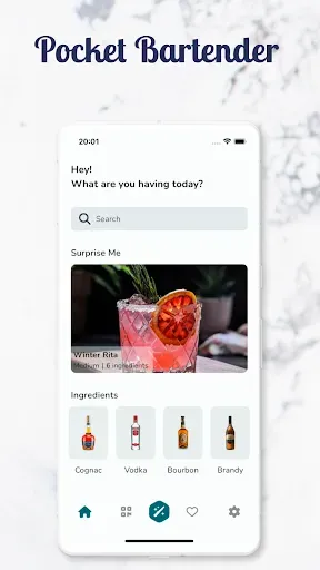 Скриншот 1 — Pocket Bartender - Cocktails