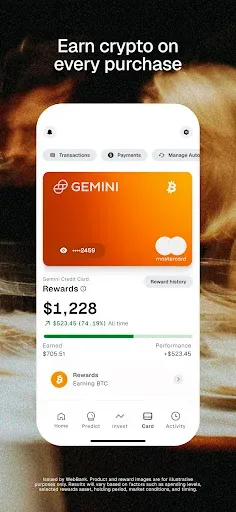 Скриншот 3 — Gemini Markets & Credit Card
