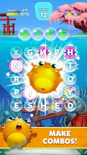 Скриншот 4 — Bubble Words - Word Games Puzz