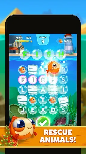 Скриншот 5 — Bubble Words - Word Games Puzz