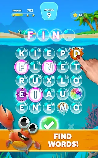 Скриншот 7 — Bubble Words - Word Games Puzz