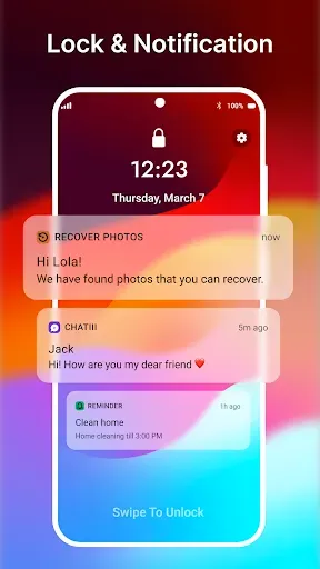 Скриншот 1 — iNotify - Lock Screen