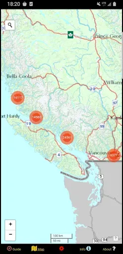 Скриншот 1 — Vancouver Mushroom Forager Map