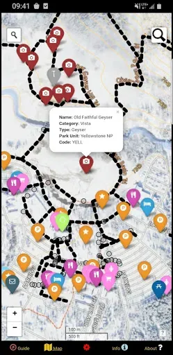 Скриншот 1 — National Parks Map & Guide USA