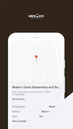 Скриншот 1 — Modern Gents Barbershop & Bar