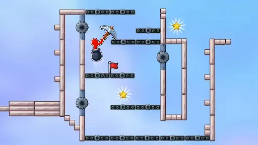 Скриншот 1 — Stickman Hammer Challenge Game