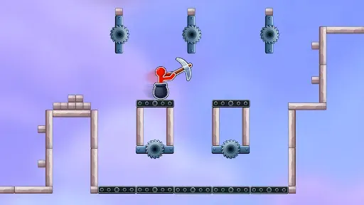 Скриншот 4 — Stickman Hammer Challenge Game