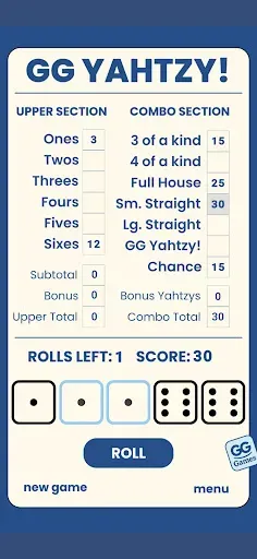 Скриншот 1 — Play Yahtzy