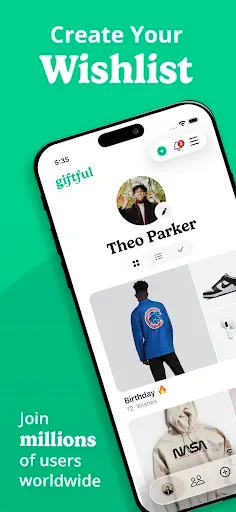 Скриншот 1 — Giftful - Gift List & Wishlist