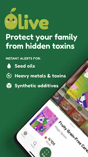Скриншот 1 — Olive - Holistic Food Scanner