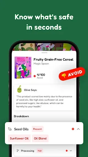 Скриншот 3 — Olive - Holistic Food Scanner