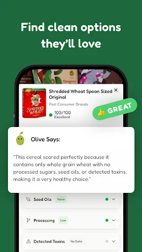 Скриншот 4 — Olive - Holistic Food Scanner