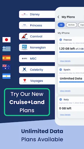 Скриншот 2 — eSIM + Travel Data : GigSky