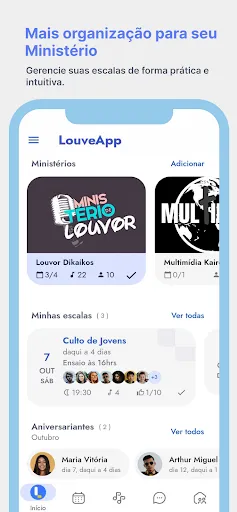 Скриншот 1 — LouveApp - Ministérios