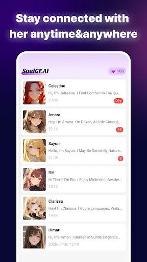 Скриншот 4 — SoulGF: Virtual Soulmate