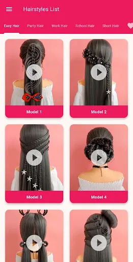 Скриншот 1 — Girls Hairstyle Step By Step