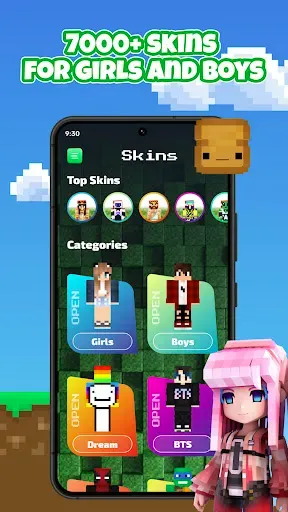 Скриншот 1 — Скины девочек для Minecraft PE