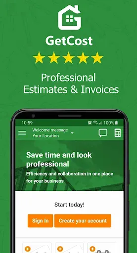 Скриншот 1 — Contractor Estimate & Invoice