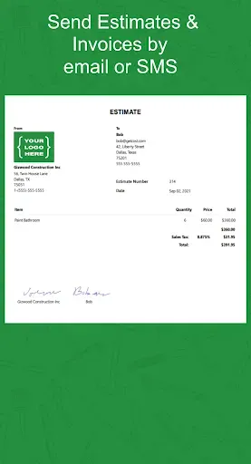 Скриншот 3 — Contractor Estimate & Invoice