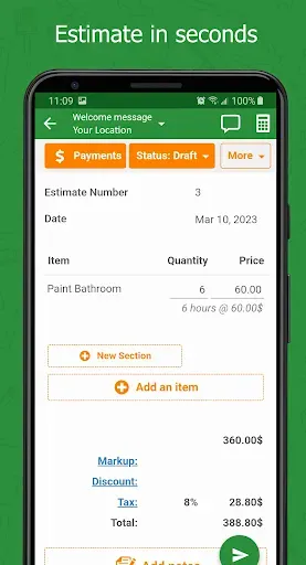 Скриншот 4 — Contractor Estimate & Invoice
