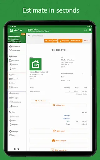 Скриншот 8 — Contractor Estimate & Invoice