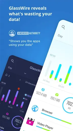 Скриншот 1 — GlassWire Data Usage Monitor