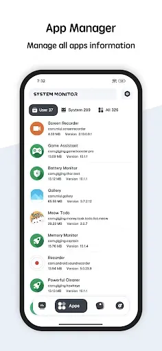 Скриншот 8 — System Monitor Cpu Ram Battery