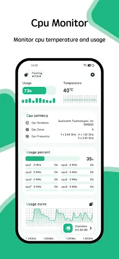 Скриншот 1 — CPU температура процессора