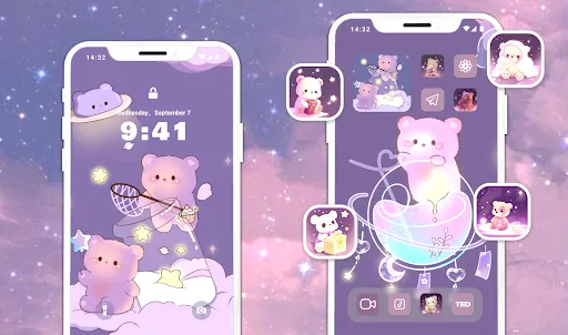 Скриншот 1 — Glitter Wallpaper: Theme, Icon