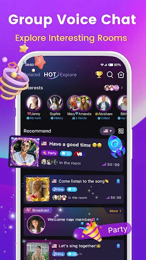 Скриншот 1 — Hiya – Голосовые чаты и игры