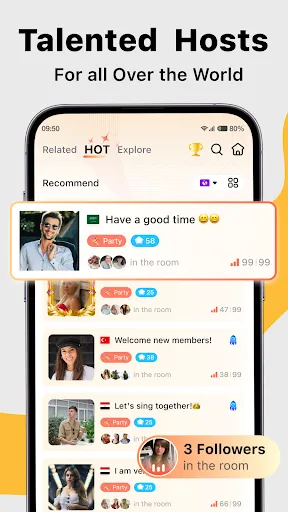 Скриншот 2 — Saada — Live Group Voice Chat