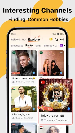 Скриншот 3 — Saada — Live Group Voice Chat