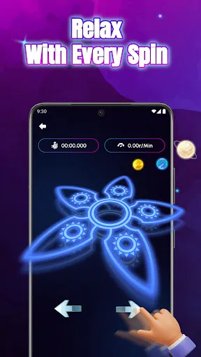 Скриншот 3 — Glow Spinner: Finger Draw Art