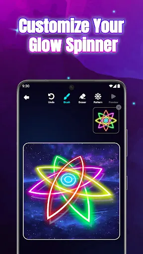 Скриншот 5 — Glow Spinner: Finger Draw Art