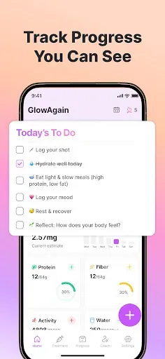 Скриншот 4 — GlowAgain: GLP-1 Shot Tracker
