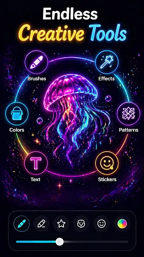 Скриншот 3 — Glow Paint Studio: Draw Art