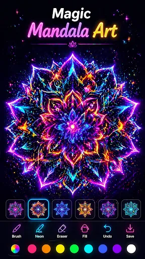 Скриншот 4 — Glow Paint Studio: Draw Art