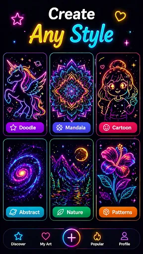 Скриншот 5 — Glow Paint Studio: Draw Art