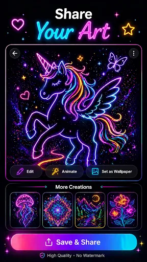 Скриншот 6 — Glow Paint Studio: Draw Art
