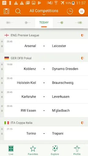 Скриншот 1 — Futbol24 soccer livescore app